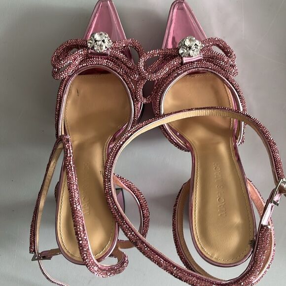 MACH & MACH Double Crystal Bow Platform Pump Pink with Dust bag 9.5 NWT $1225 - Picture 6 of 6